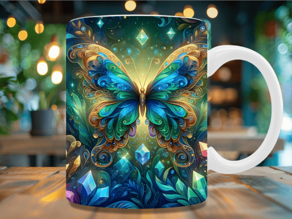 Download Boho Ornament Butterfly Mug Wrap - Boho ornament Collection