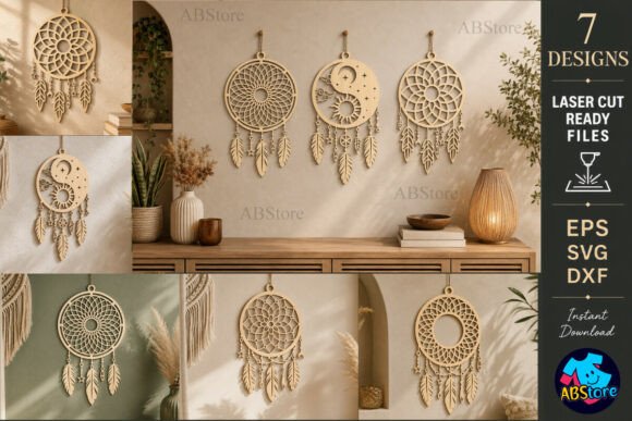 Download Boho Dreamcatcher Laser Cut Bundle - Premium Resources