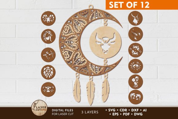 Download Zodiac Dream Catcher Bundle Wall Panels - Premium Resources