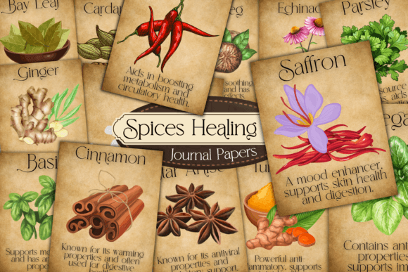Download Apothecary Spices Healing Journal Pages - Healing Collection