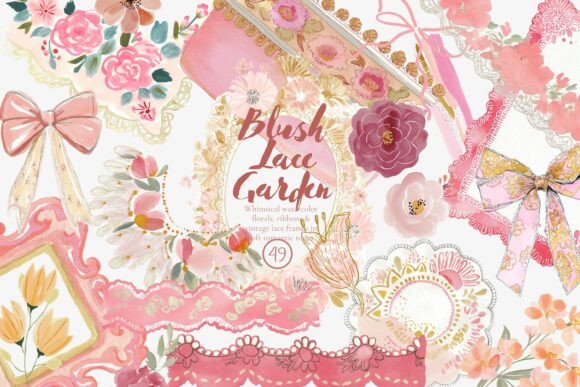 Download Blush Lace Clipart Set - Lush Collection